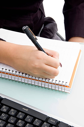 writing with pen